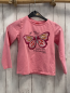 Preview: S´ Oliver  Langarmshirt  Gr. 116  rosa Schmetterling mit silber Pailetten Schrift 