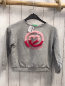 Preview: Benetton Pullover Gr. 116  grau rosa pink Herz