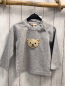 Preview: Steiff Pullover Gr. 104  grau Fleece Kopf