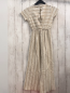 Preview: Zara  Jumpsuit  Gr. 128  creme sand graue Streifen 