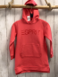 Preview: Esprit  Kleid  Gr. 116  hellrot Kapuze dunkelrot glänzende Schrift 