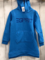 Preview: Esprit  Kleid  Gr. 116  hellblau Kapuze dunkelblau glänzende Schrift 