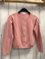 Preview: Iana  Strickjacke  Gr. 116  rosa Lochstickerei