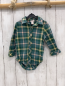 Preview: Cat & Jack  Hemd  Gr. 86  petrol gelb weiß kariert mit Bodyunterteil 