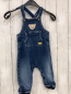 Preview: Steiff  Latzhose  Gr. 80  blau Jeans Plüschbärenkopf 