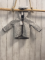 Preview: H&M Strickjacke  Gr. 68  grau hellgrau meliert Kapuze mit Ohren 