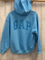 Preview: GAP Pullover  Gr. 158/164  hellblau Schrift Kapuze 