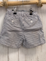 Preview: Gocco  Shorts  Gr. 104  grau weiße Streifen Struktur 