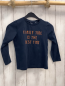 Preview: Name it  Langarmshirt Gr. 104  blau orange Schrift 