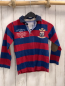 Preview: mayoral  Langarmshirt  Gr. 110  blau rote Streifen Wappen blauer Kragen 