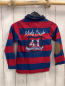 Preview: mayoral  Langarmshirt  Gr. 110  blau rote Streifen Wappen blauer Kragen 