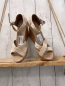 Preview: Toms  Sandaletten  Gr. 39  sand beige Rauten Keilabsatz 