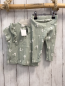 Preview: 2tlg H&M  T-Shirt + Leggings  Gr. 74  mint Rippen weiße Blumen Rüschen