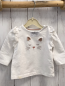 Preview:   Pullover  Gr. 62  weiß Katzengesicht Rüschen 