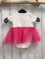 Preview:   Kleid  Gr. 74  weißer Body mit Melone pink Tüllrock