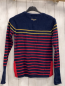 Preview: Vingino Pullover  Gr. 152  blau golden rote Streifen Strick