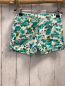 Preview:   Shorts Gr. 116  weiß türkis hellblaue Blumen 
