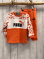 Preview: neu 2tlg Puma  Pullover + Jogginghose  Gr. 74  orang rosa + weiß orange grauer Druck schwarze Schrift 