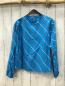 Preview: Repose Bluse Gr. 152  blau rost graue Streifen