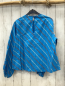 Preview: Repose Bluse Gr. 152  blau rost graue Streifen