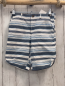 Preview: H&M  Shorts  Gr. 134/140  grau hellgrau hellblau weiße Streifen  Bund verstellbar 