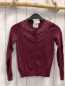 Preview:   Strickjacke  Gr. 140  brombeere + bunte Pailetten 