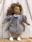 Preview:   Puppe  Mädchen mit blau weiß gestreiftem Kleid (Größe ca. 37cm)