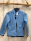 Preview:  Fleecejacke Gr. 122  blau meliert dunkelblauer Bund