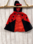 Preview: Deiters  Karnevalkostüm  Gr. 92/98  rot schwarzer Plüschumhang Marienkäfer 