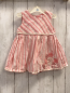 Preview: Next  Kleid  Gr. 80  rosa weiß lachs Streifen Blumenstickerei silber Glitzerstreifen 