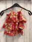 Preview: Zara  Kleid  Gr. 74  weiß pink orange gelbe Blumen Rüschen 