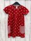 Preview: Alana Kleid Gr. 104  rot beige Punkte 