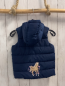 Preview:   Weste  Gr. 110  blau Kapuze rosa Futter 