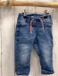 Preview: Dopodopo Jeggings  Gr. 80  blau Jeans gefüttert lachs Kordel 