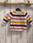 Preview: H&M Pullover Gr. 74  weiß lila gelb pink Streifen Strick