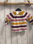 Preview: H&M Pullover Gr. 74  weiß lila gelb pink Streifen Strick