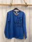Preview: S´Oliver  Langarmshirt  Gr. 152  hellblau grauer Einsatz Schrift 