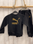 Preview: 2tlg Pum Jogginganzug  Gr. 104  schwarz Schrift + Puma  mit leoprint 