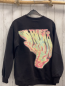Preview: Social Tourist  Pullover  Gr. 158/164  dunkelbraun gelb bunte Schrift 