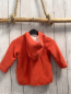 Preview: vertbaudet neu Strickjacke Gr. 74  orange innen rosa weiße Punkte