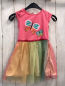 Preview: H&M  Kleid  Gr. 110  pink Oberteil mit Schmetterlingen bunter Tüllüberrock 