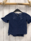 Preview: Tommy Hilfiger  Sommerbluse  Gr. 104  blau Blumenstickerei 