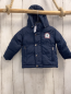 Preview: Blue Seven  Winterjacke  Gr. 68  blau Kapuze Fleecefutter Aufnäher 