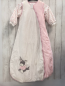 Preview: Sterntaler  Schlafsack Gr. 110cm  weiß rosa Esel Nicky + weiße Ärmel mit rotem Druck zum Abtrennen 