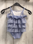 Preview: Mini Boden  Badeanzug  Gr. 86  hellblau weiße Streifen Rüschen 