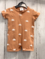 Preview: Zara  Playsuit Gr. 62  orange Rippen weiße Sonnen 
