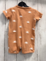 Preview: Zara  Playsuit Gr. 62  orange Rippen weiße Sonnen 