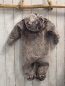 Preview: H&M  Overall  Gr. 68  hellgrau braun Fell Kapuze mit Ohren 