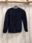 Preview: Manguun Pullover  Gr. 128  schwarz Strick flusig Pailetten Pandabär 