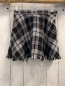 Preview: H&M  Rock Gr. 128  schwarz weiß kariert Fransensaum Bund verstellbar 